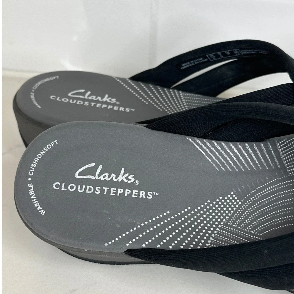 Clarks Sandals Womens 39 Size 8 CloudSteppers Arla Kaylie Wedge Heeled Sandals